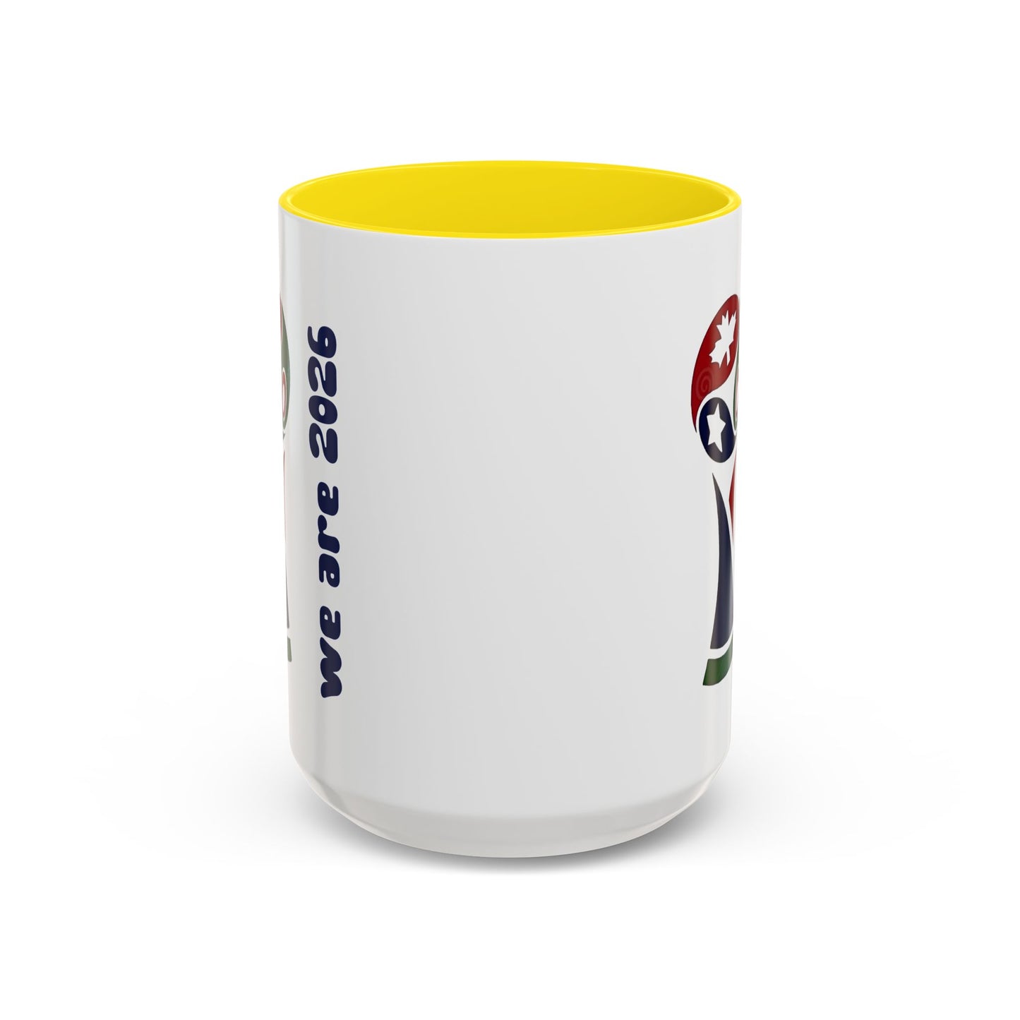 World Cup 2026 Accent Coffee Mug — 'We Are 2026' Soccer Fan Gift