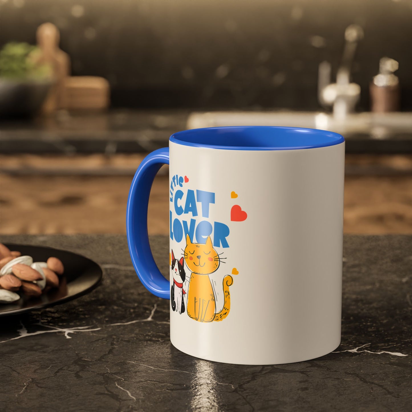Cat Lover Mug — Colorful 11oz/15oz Ceramic Coffee Cup (Little Cat Lover Design)