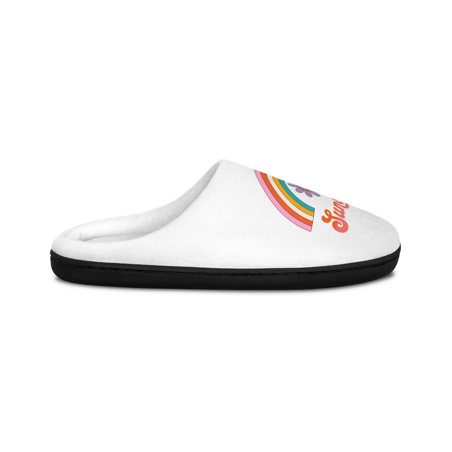 Women's 'Sunshine' Rainbow Flower Indoor Slippers