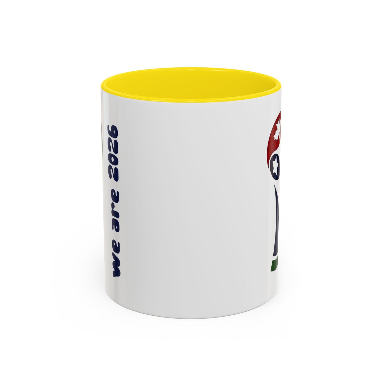 World Cup 2026 Accent Coffee Mug — 'We Are 2026' Soccer Fan Gift