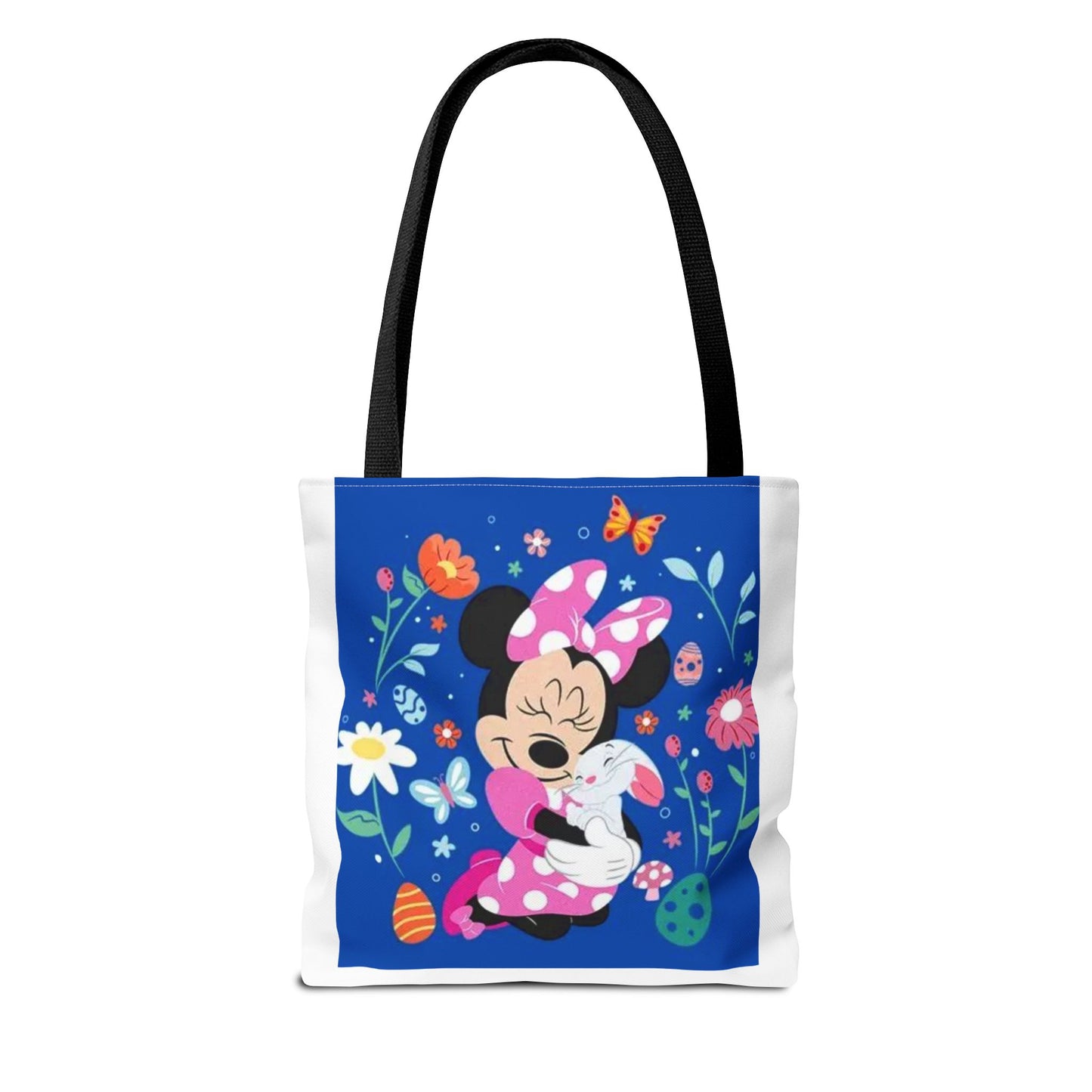 Floral Minnie Bunny Tote Bag — Cute Easter Canvas Carryall