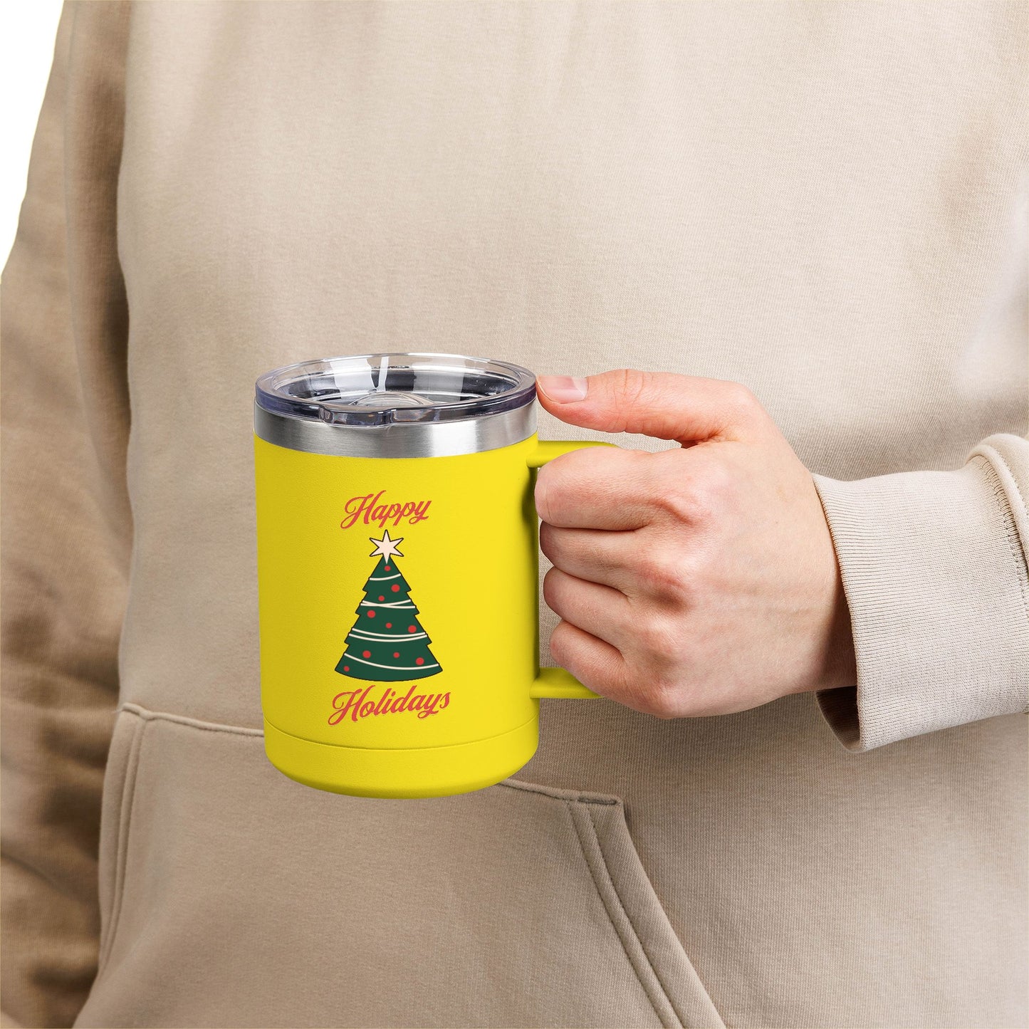 Christmas Coffee Mug Tumbler, 15oz