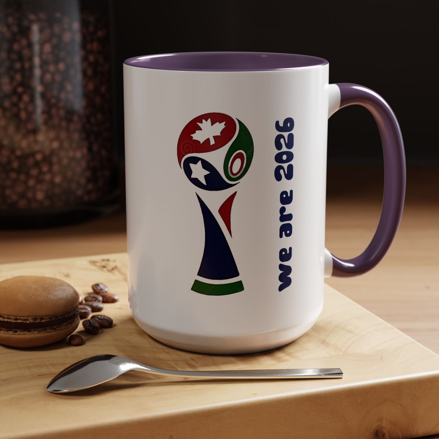 World Cup 2026 Accent Coffee Mug — 'We Are 2026' Soccer Fan Gift