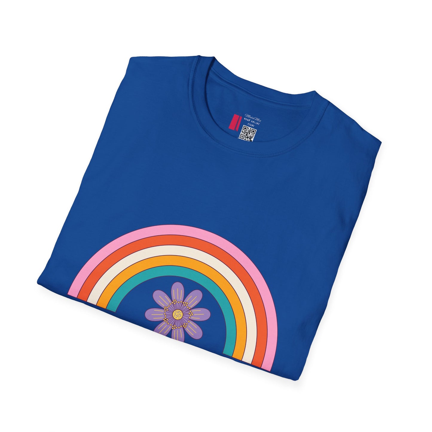 Sunshine Retro Rainbow T-Shirt — Vintage Flower Graphic Tee