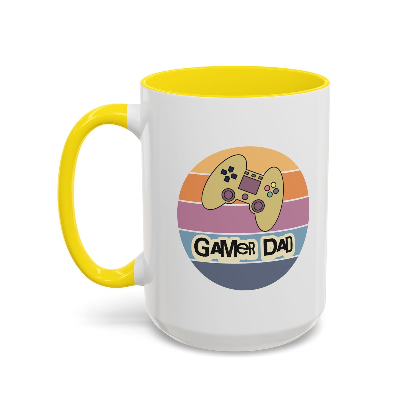Gamer Dad Coffee Mug — Retro Controller Accent Mug (11/15 oz)