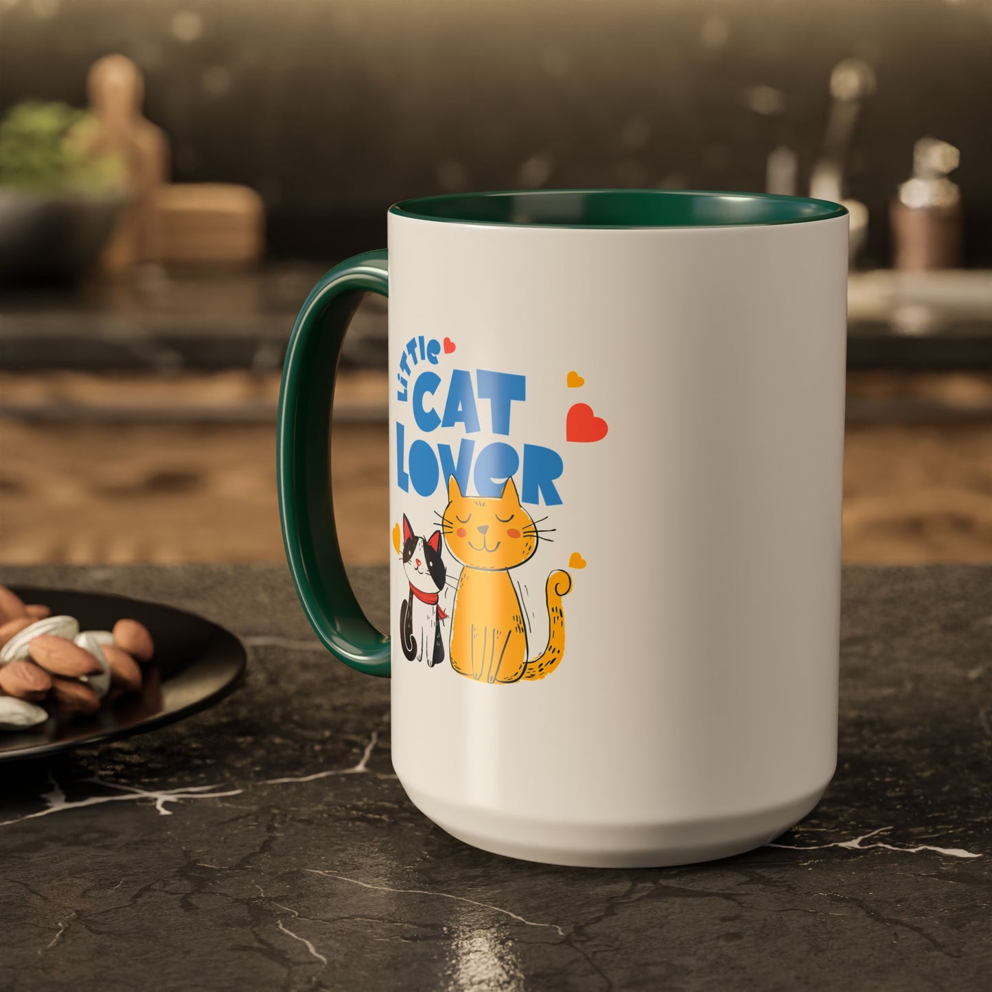 Cat Lover Mug — Colorful 11oz/15oz Ceramic Coffee Cup (Little Cat Lover Design)