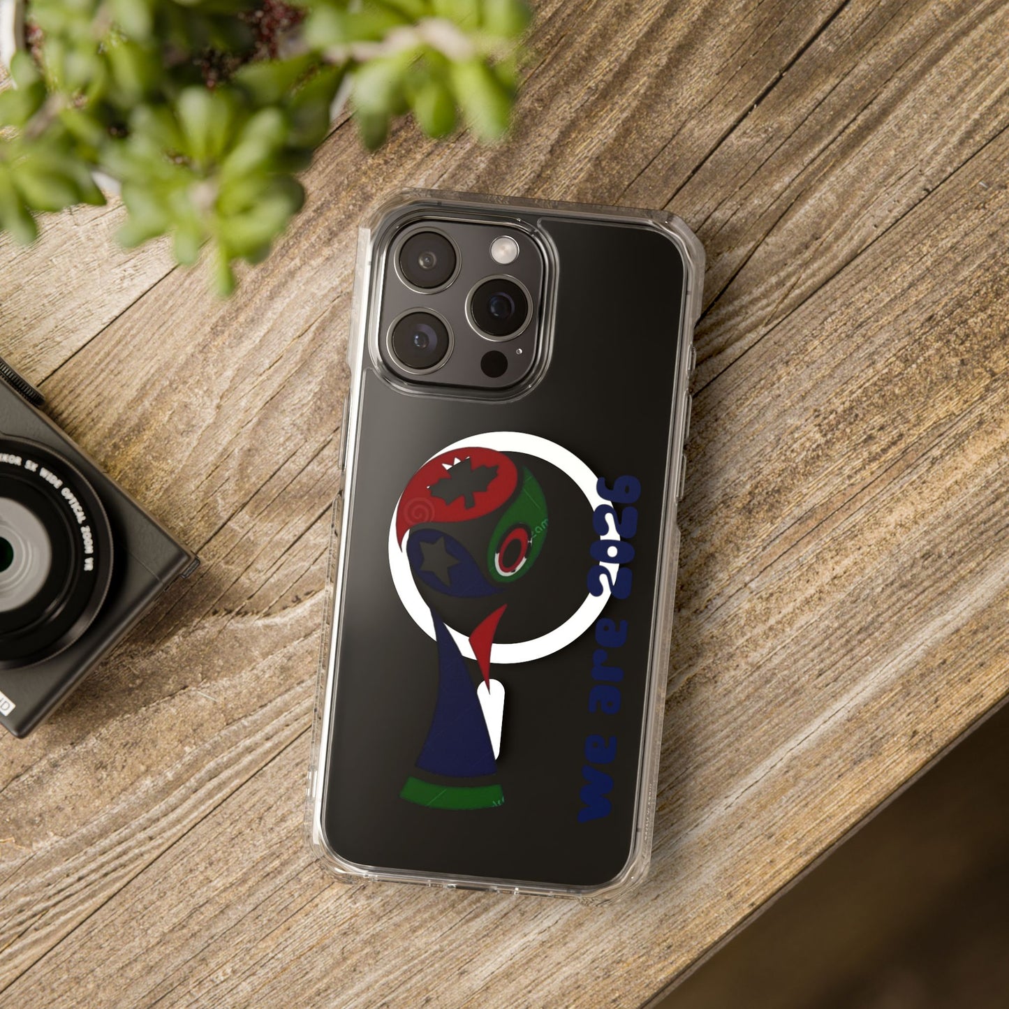 2026 World Cup Clear Magnetic Phone Case — "We Are 2026" Abstract Globe Design