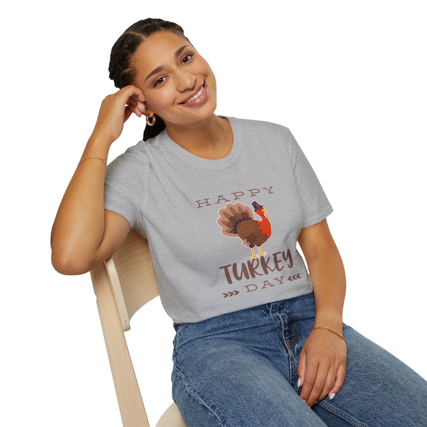 Thanksgiving Unisex Softstyle T-Shirt - Festive Fall Holiday Design