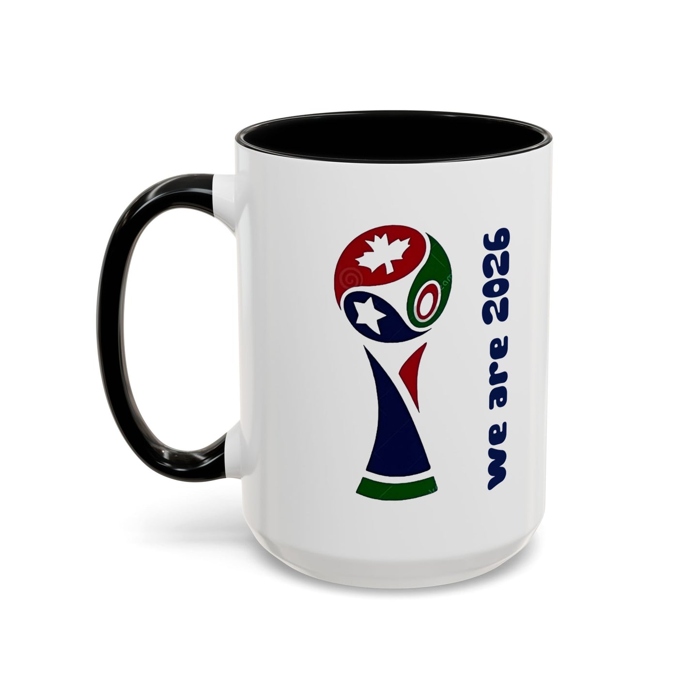 World Cup 2026 Accent Coffee Mug — 'We Are 2026' Soccer Fan Gift