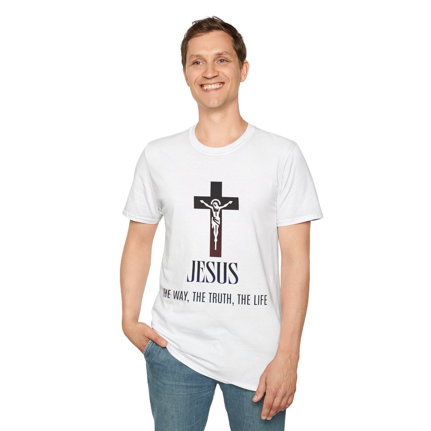 Jesus Cross T-Shirt — "The Way, The Truth, The Life" Christian Tee