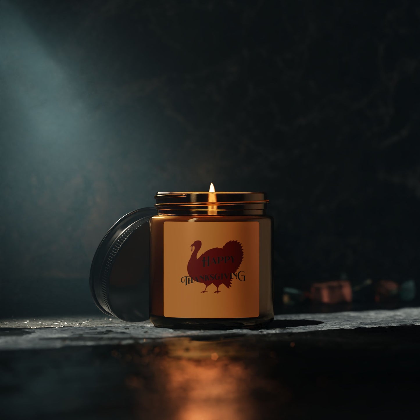 Scented Soy Candle (Multi-Size, Amber Jar)