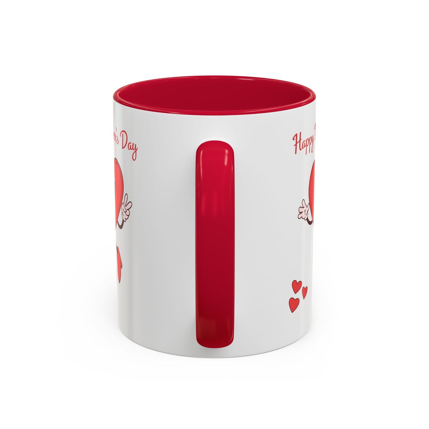 Happy Mother's Day Heart Mug — Cute Retro Heart Mom Coffee Cup (11oz, 15oz)