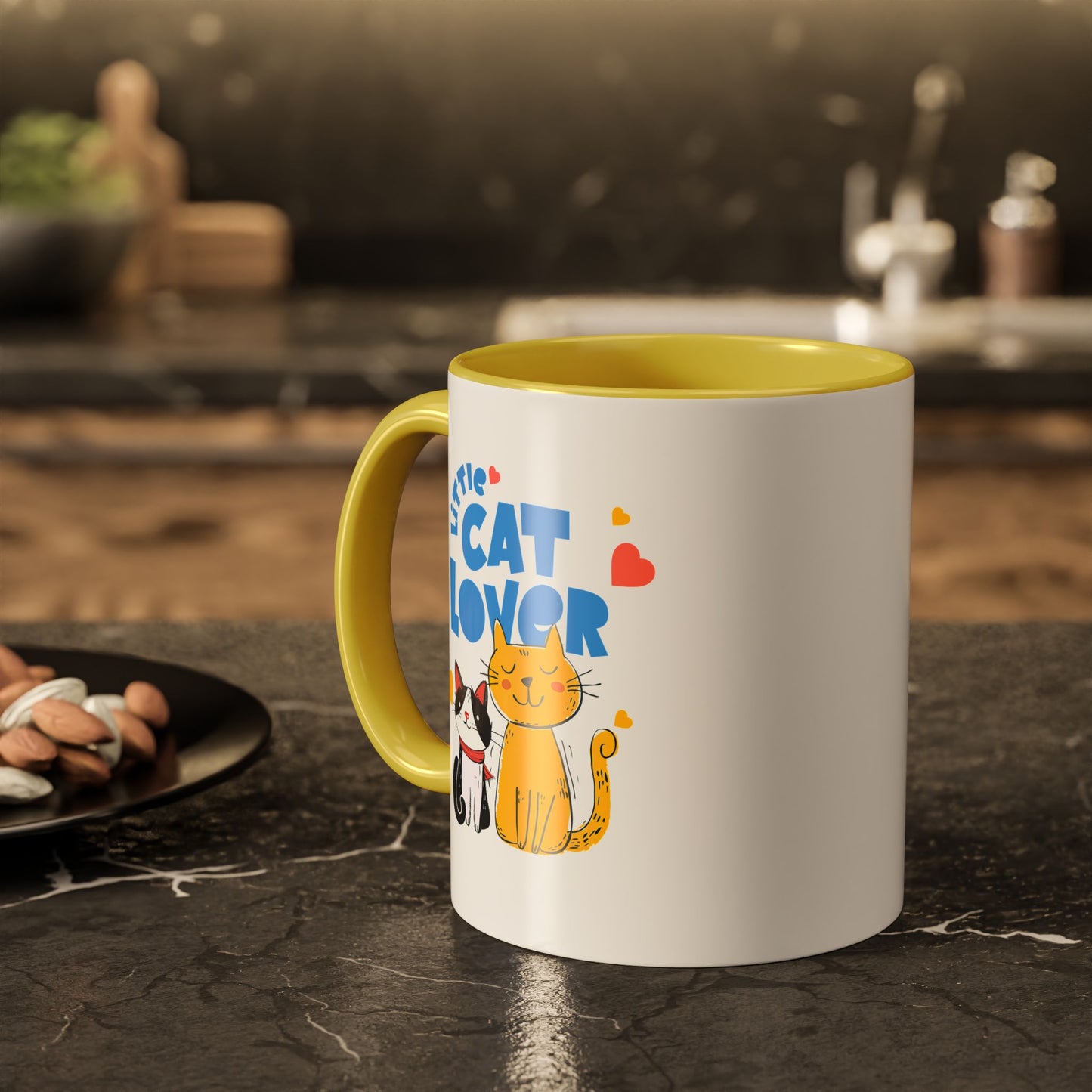 Cat Lover Mug — Colorful 11oz/15oz Ceramic Coffee Cup (Little Cat Lover Design)