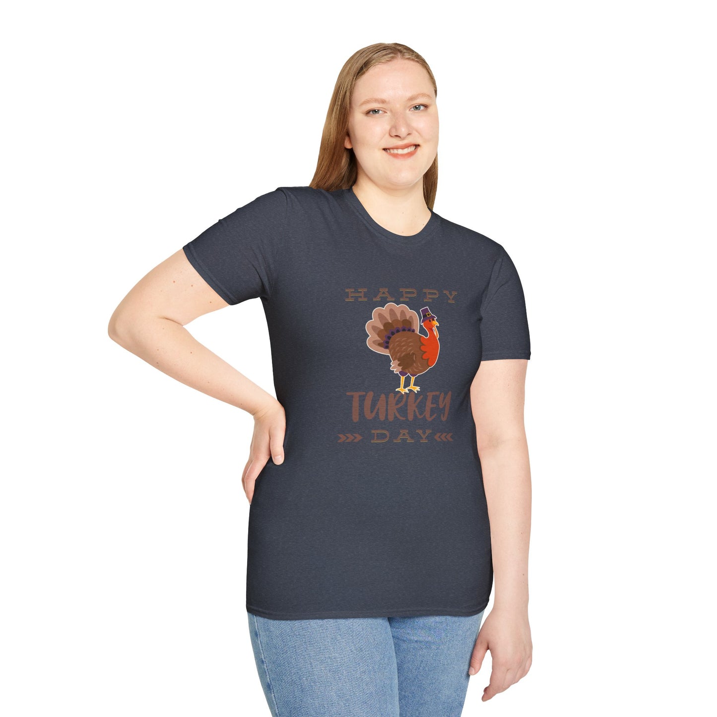 Thanksgiving Unisex Softstyle T-Shirt - Festive Fall Holiday Design