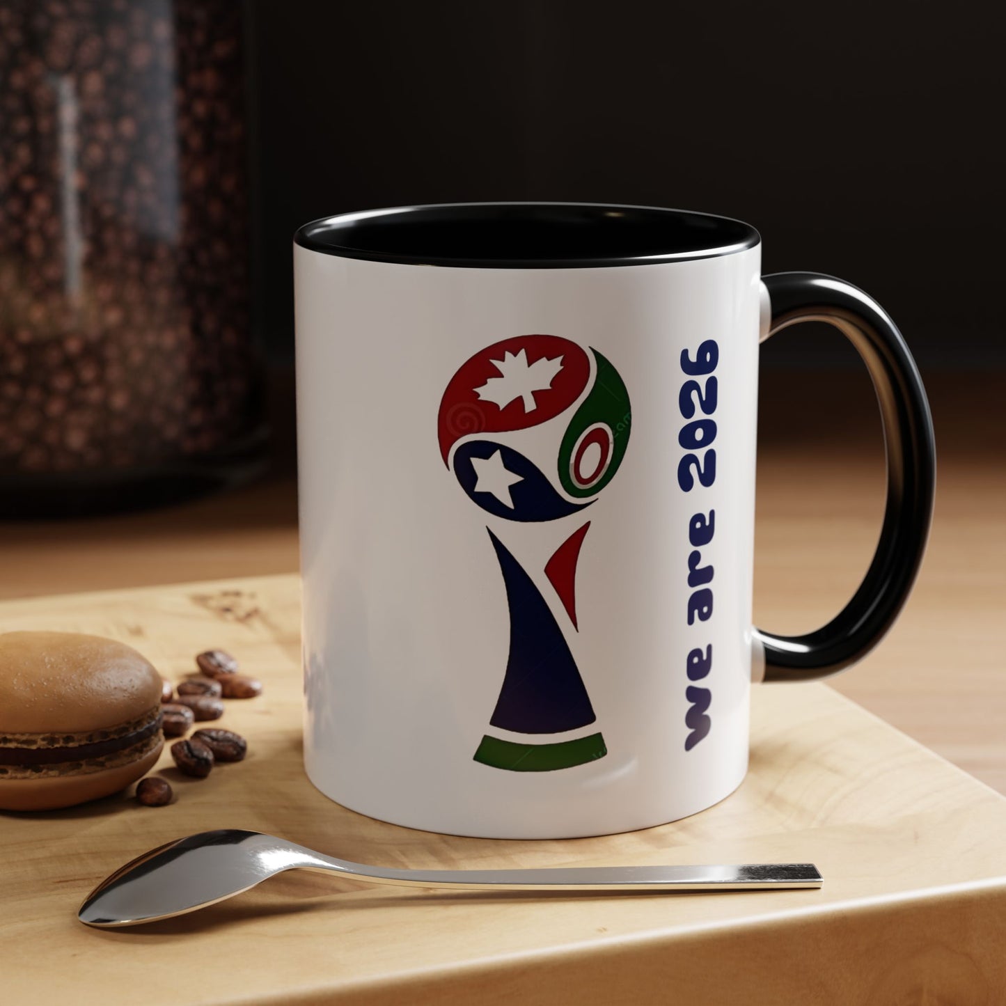 World Cup 2026 Accent Coffee Mug — 'We Are 2026' Soccer Fan Gift