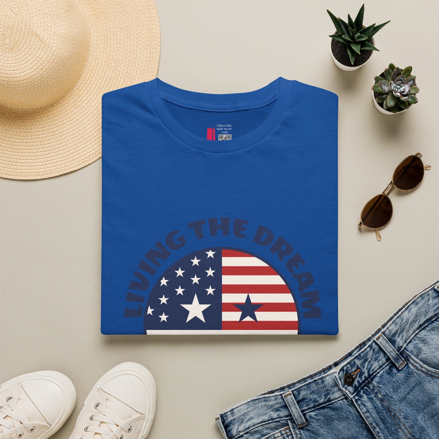 Living the Dream American Flag T-Shirt