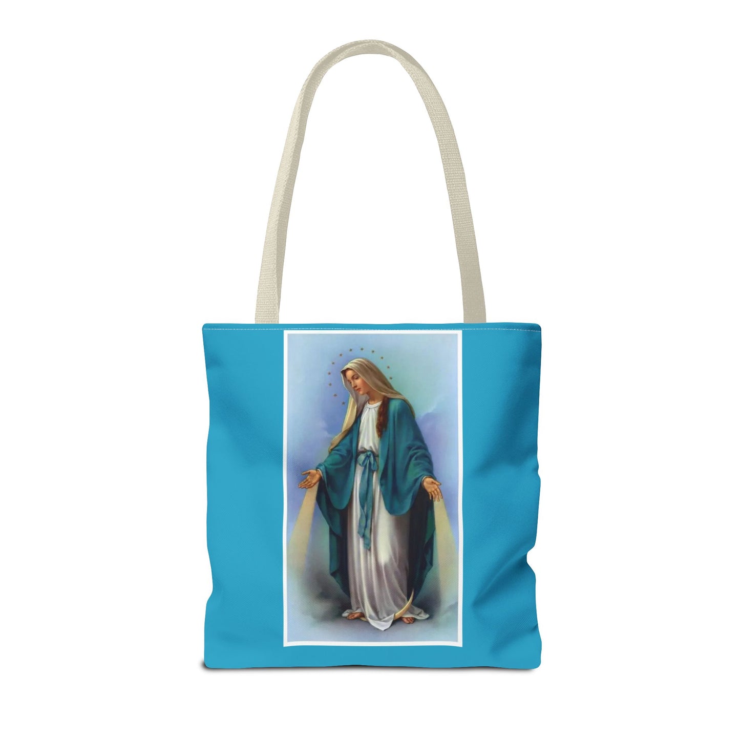 Virgin Mary Religious Tote Bag — Catholic Madonna AOP Shoulder Tote