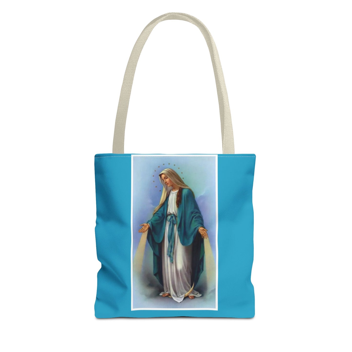 Virgin Mary Religious Tote Bag — Catholic Madonna AOP Shoulder Tote