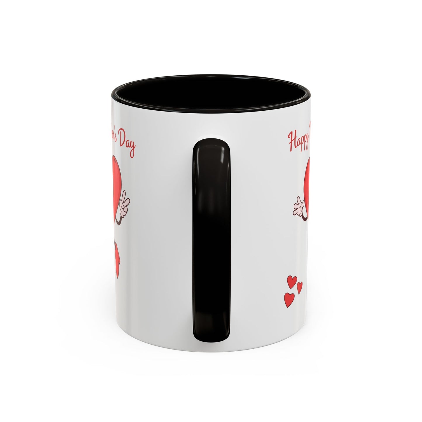 Happy Mother's Day Heart Mug — Cute Retro Heart Mom Coffee Cup (11oz, 15oz)