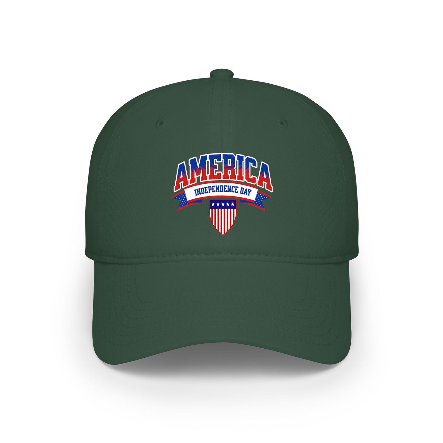 America Independence Day Low Profile Baseball Cap — Patriotic 4th of July Hat