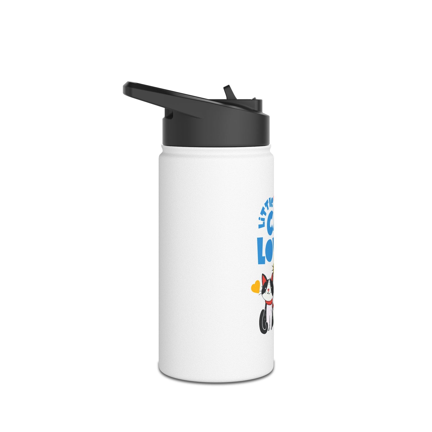 Little Cat Lover Stainless Steel Water Bottle — Cute Cartoon Cat Travel Bottle