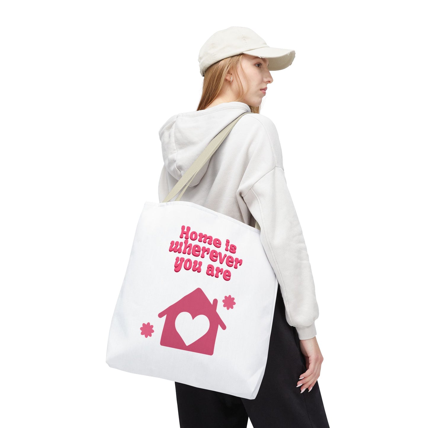 Valentine Love Tote Bag — Romantic Heart Print