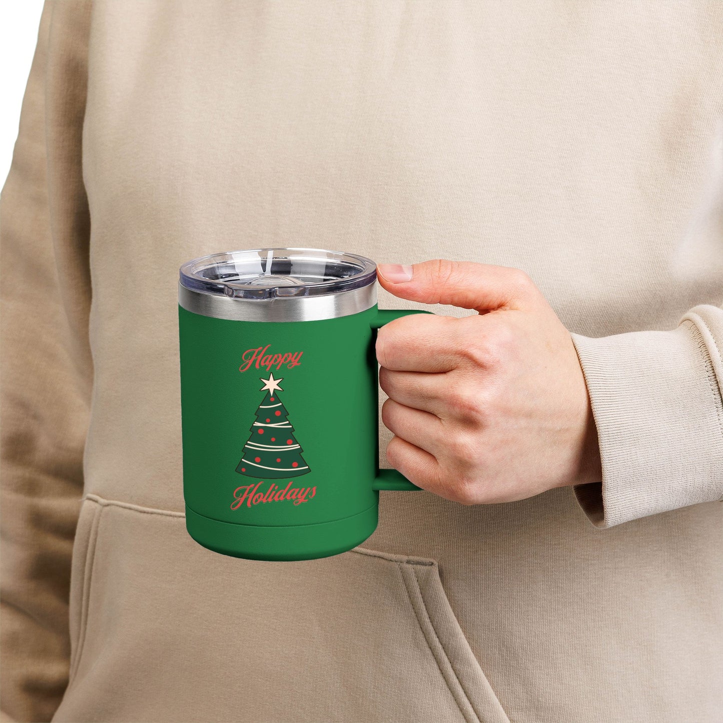 Christmas Coffee Mug Tumbler, 15oz