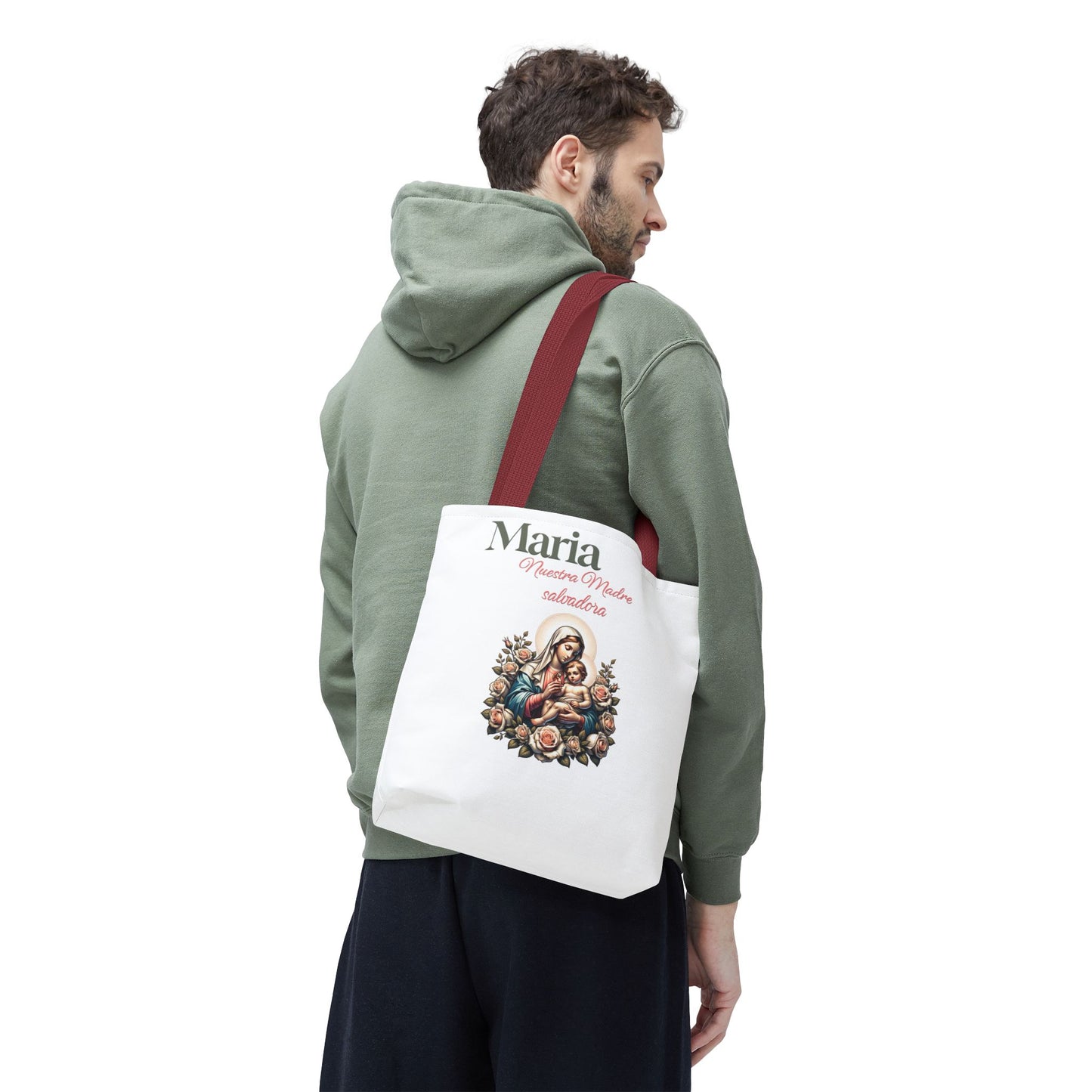 Faith Maria Jesus Tote Bag — Religious Faith All-Over Print Tote