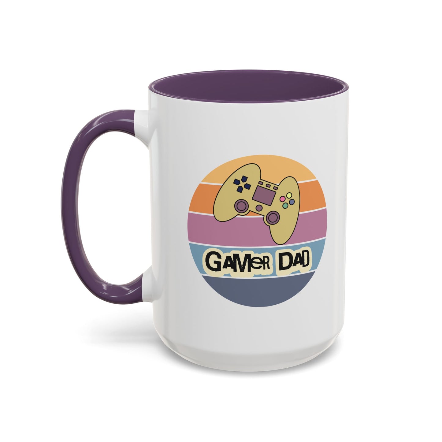 Gamer Dad Coffee Mug — Retro Controller Accent Mug (11/15 oz)