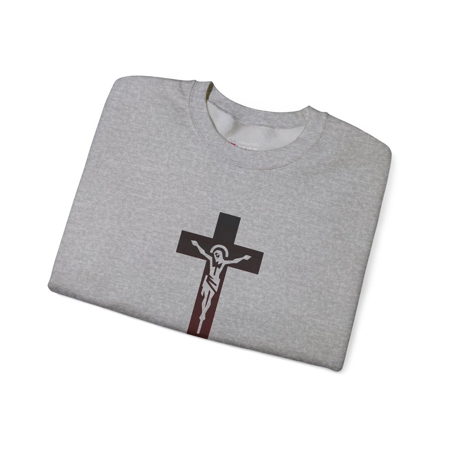 Jesus Cross Crewneck Sweatshirt — "The Way, The Truth, The Life" Christian Pullover