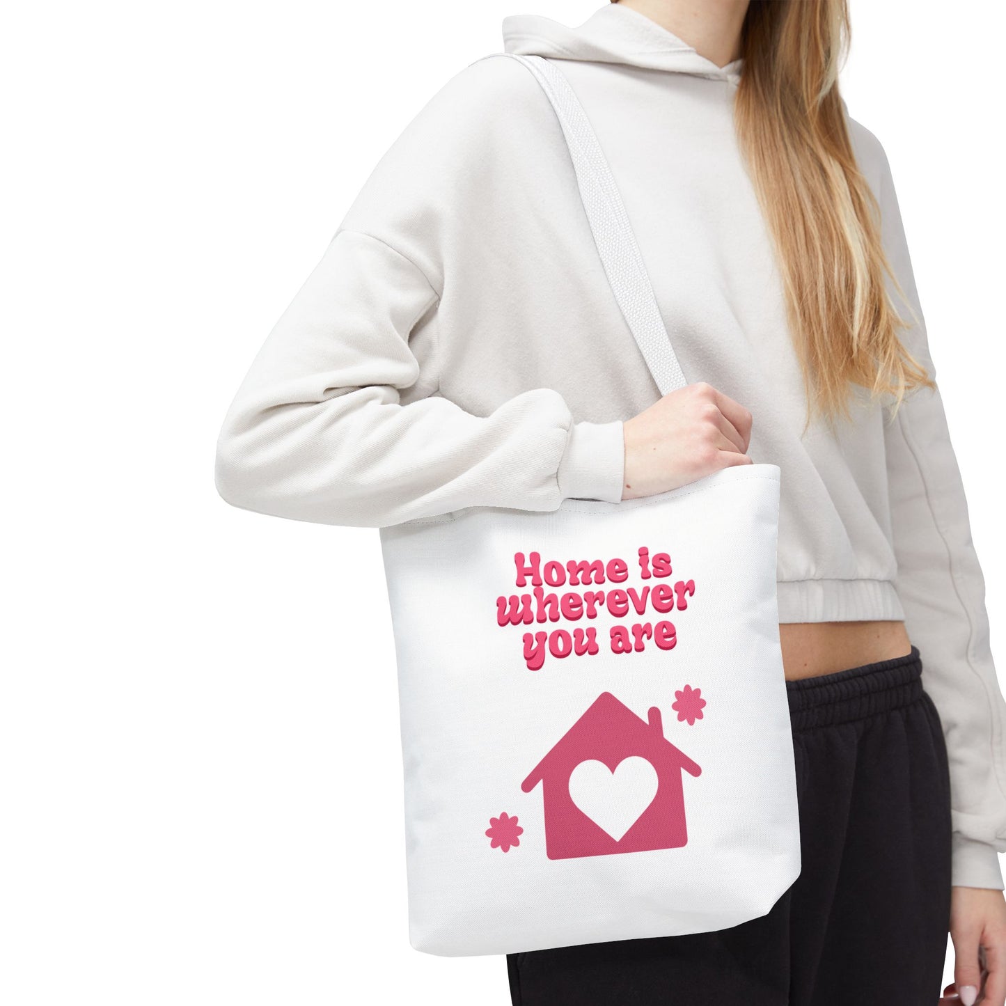 Valentine Love Tote Bag — Romantic Heart Print