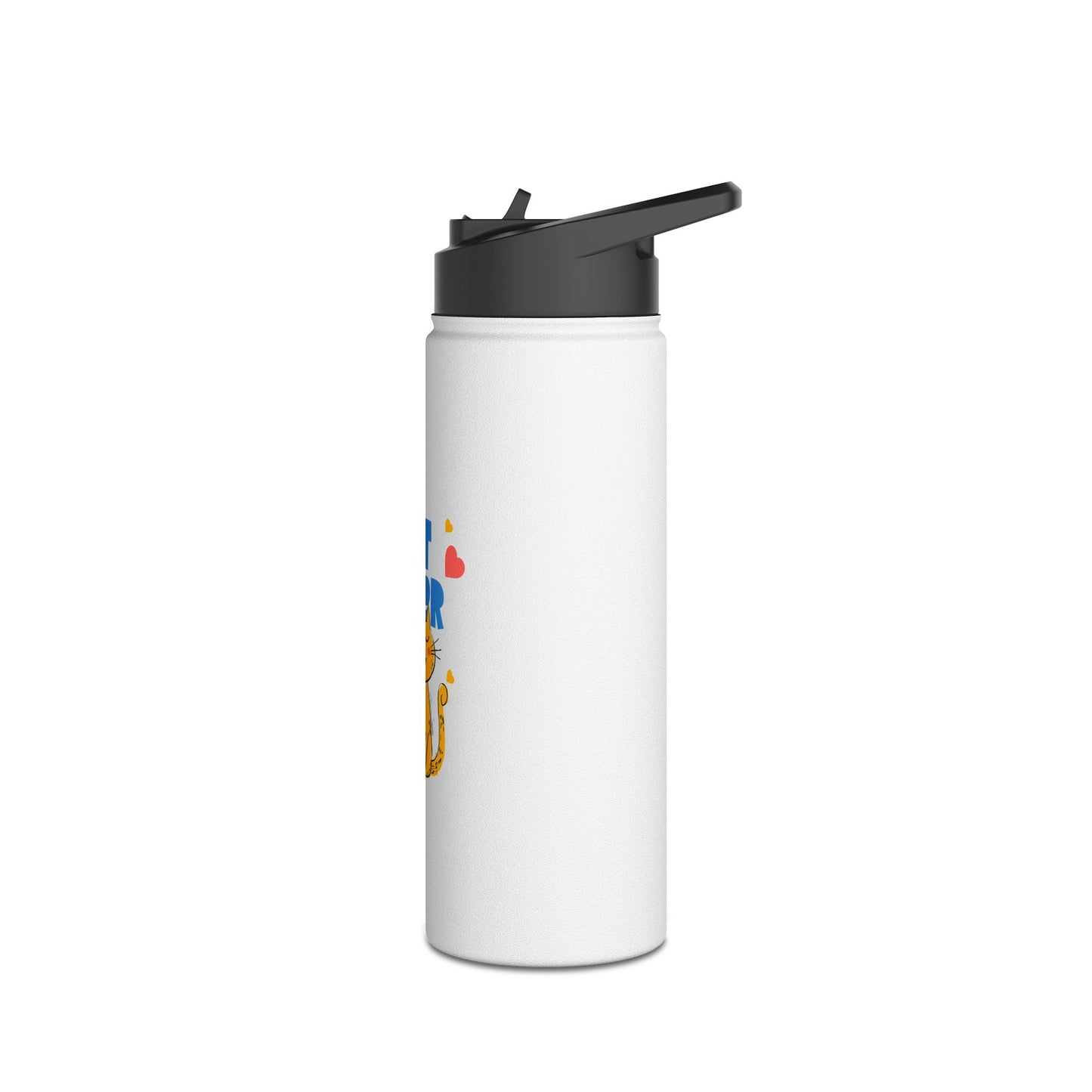 Little Cat Lover Stainless Steel Water Bottle — Cute Cartoon Cat Travel Bottle
