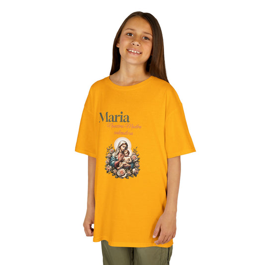 Kids Maria Virgen Faith T-Shirt — Religious Catholic Children's Tee