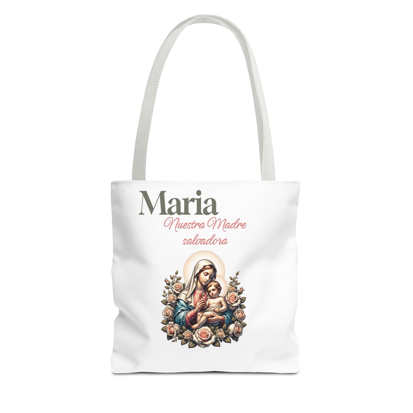 Faith Maria Jesus Tote Bag — Religious Faith All-Over Print Tote