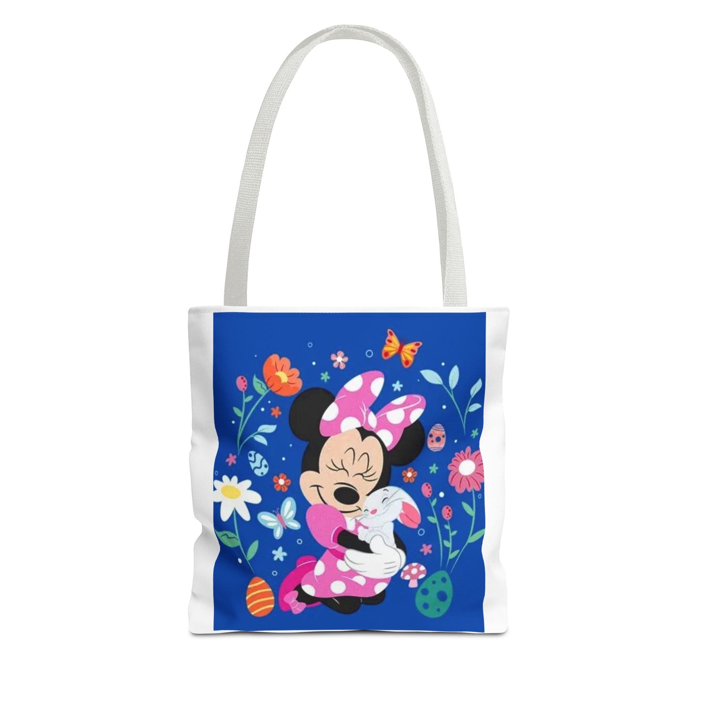 Floral Minnie Bunny Tote Bag — Cute Easter Canvas Carryall