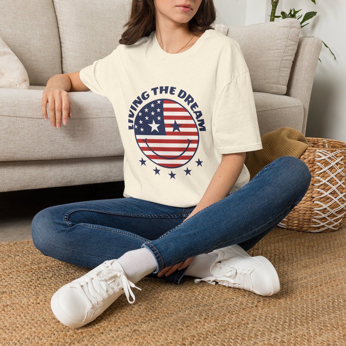 Living the Dream American Flag T-Shirt