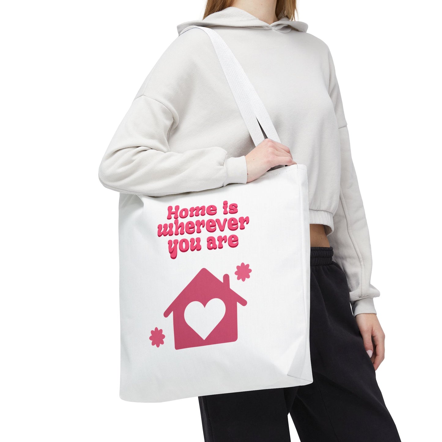 Valentine Love Tote Bag — Romantic Heart Print