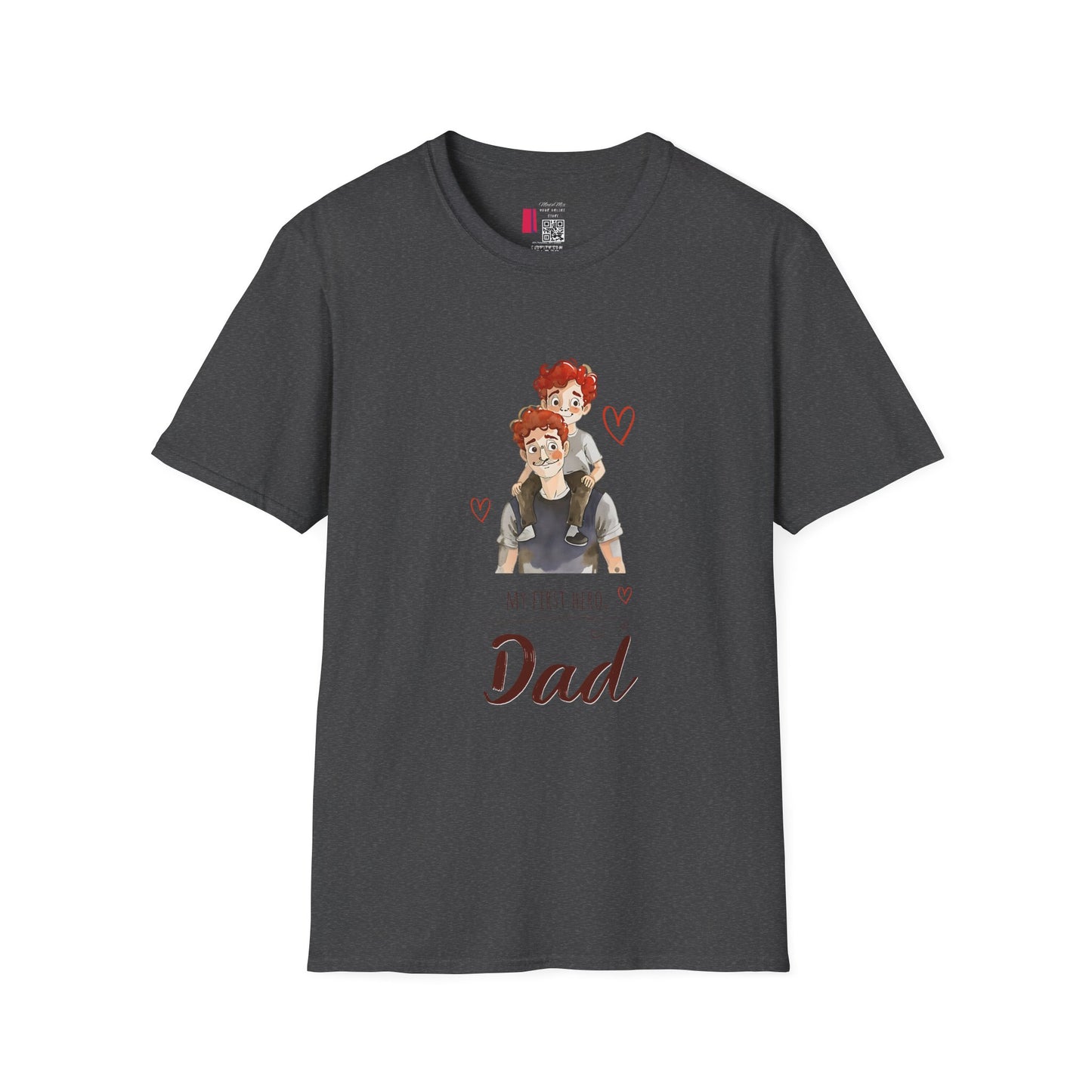 Dad and Son Cartoon Portrait T-Shirt — Cute Father’s Day Gift
