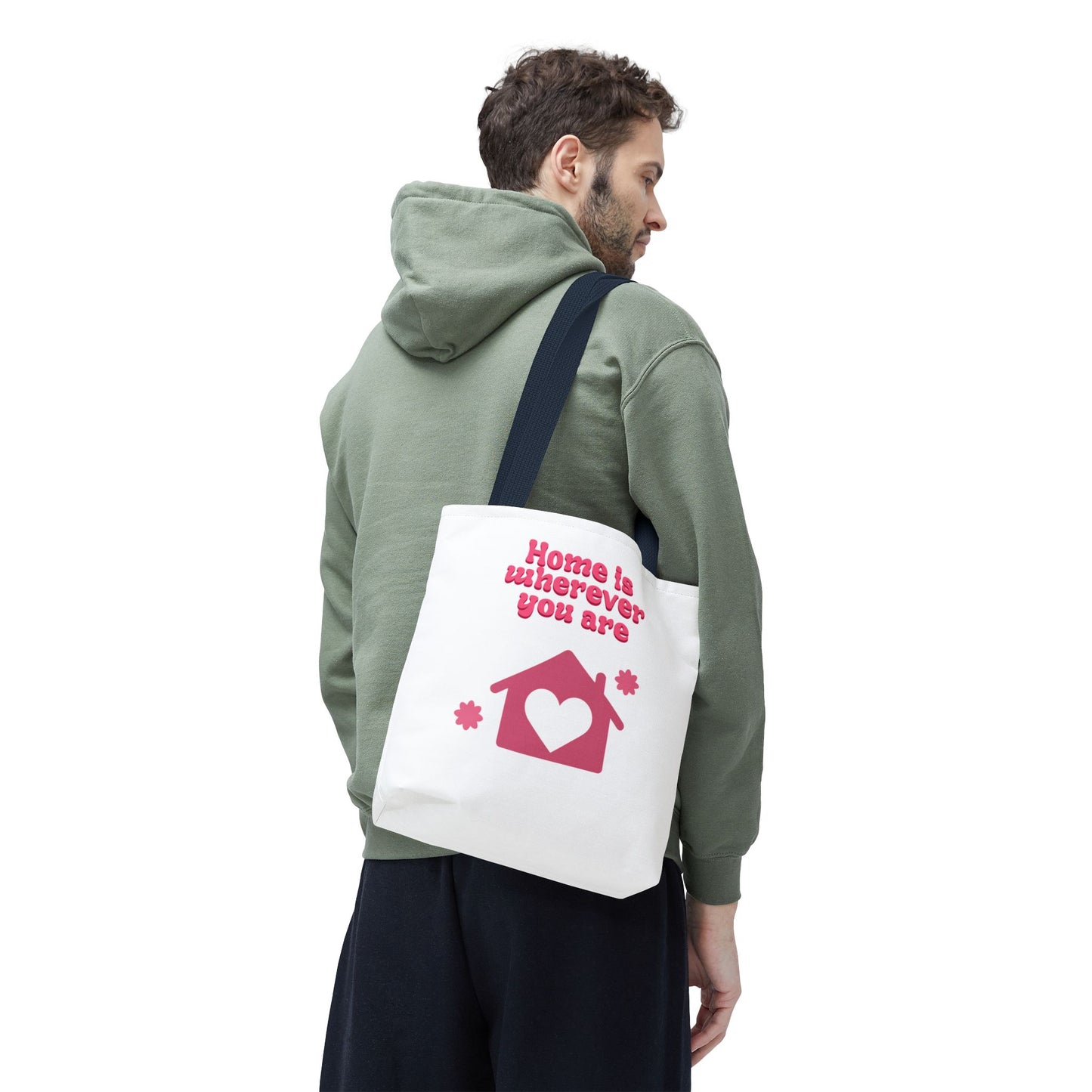 Valentine Love Tote Bag — Romantic Heart Print