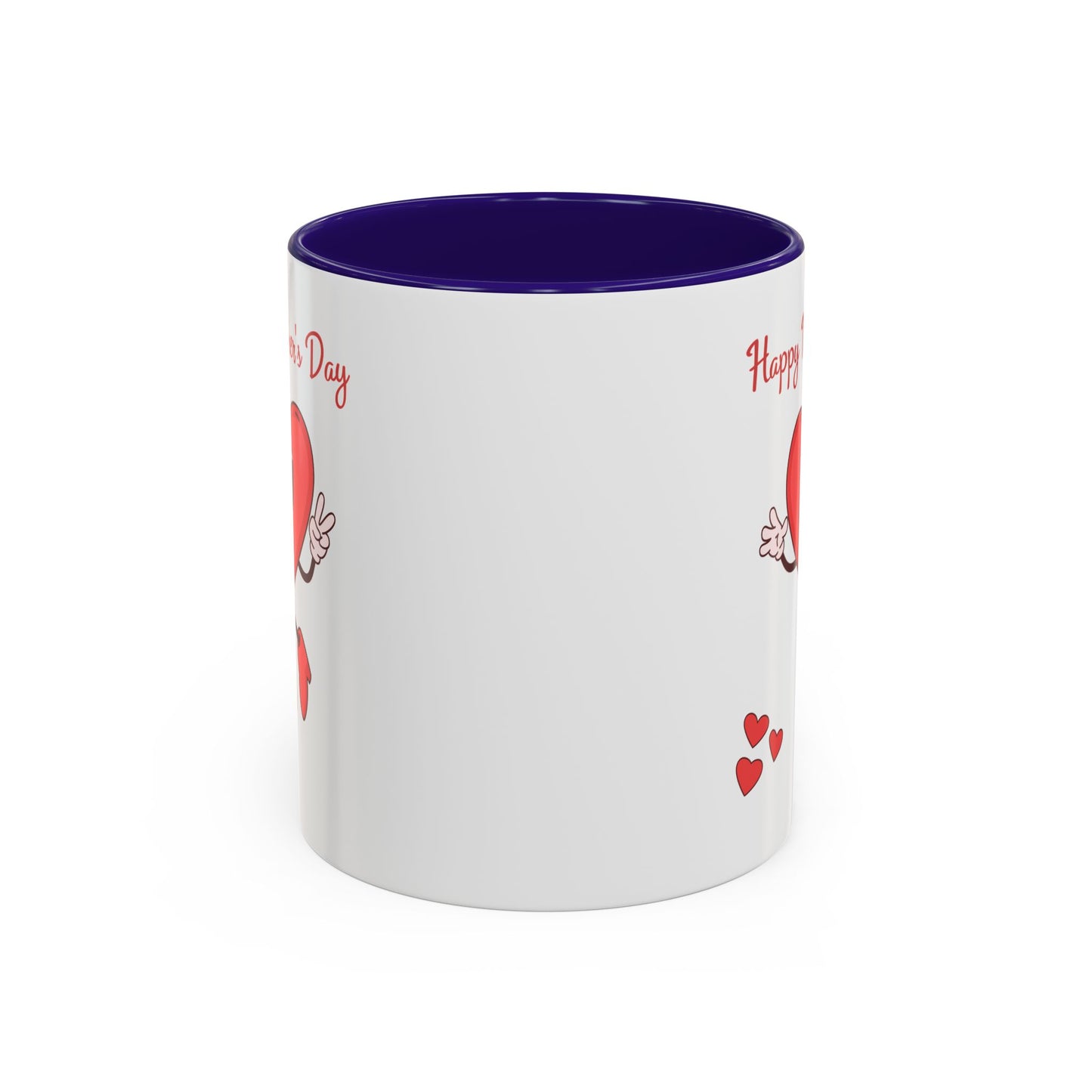 Happy Mother's Day Heart Mug — Cute Retro Heart Mom Coffee Cup (11oz, 15oz)