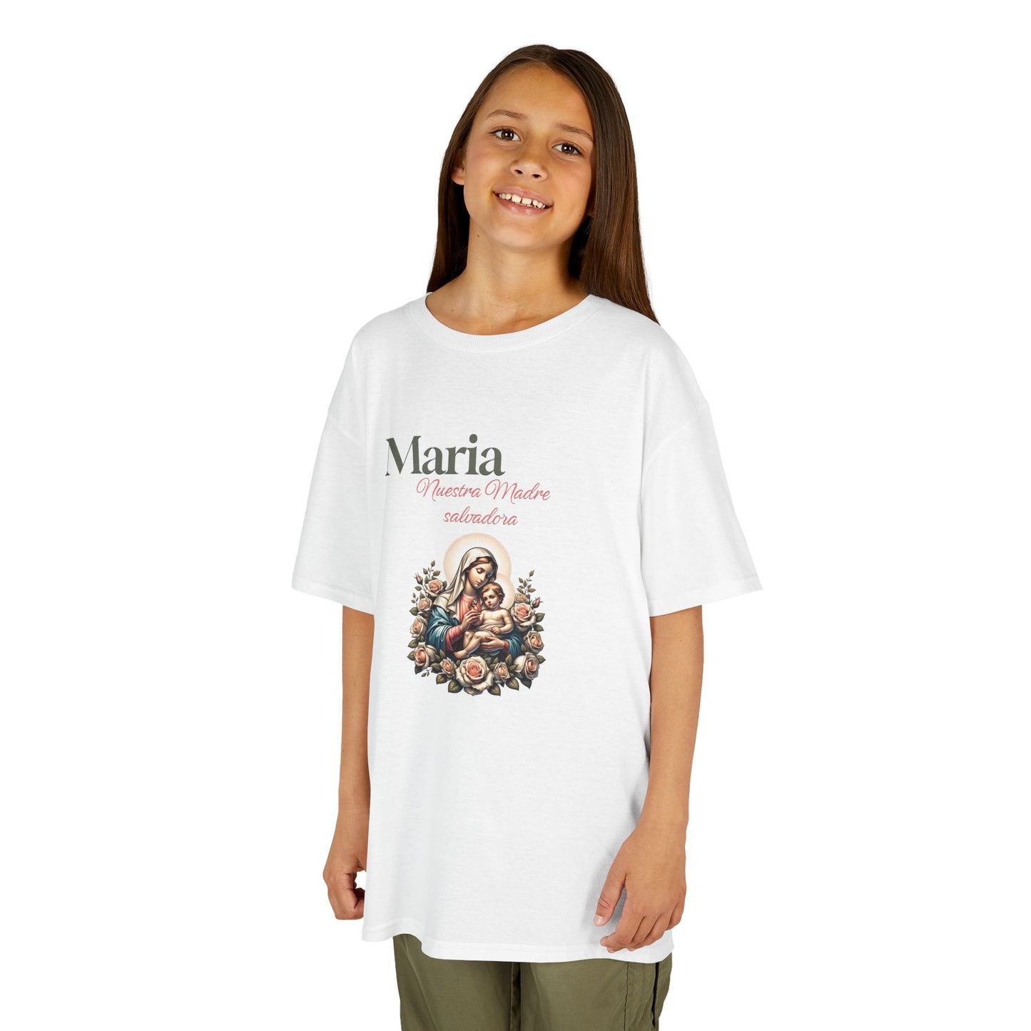 Kids Maria Virgen Faith T-Shirt — Religious Catholic Children's Tee