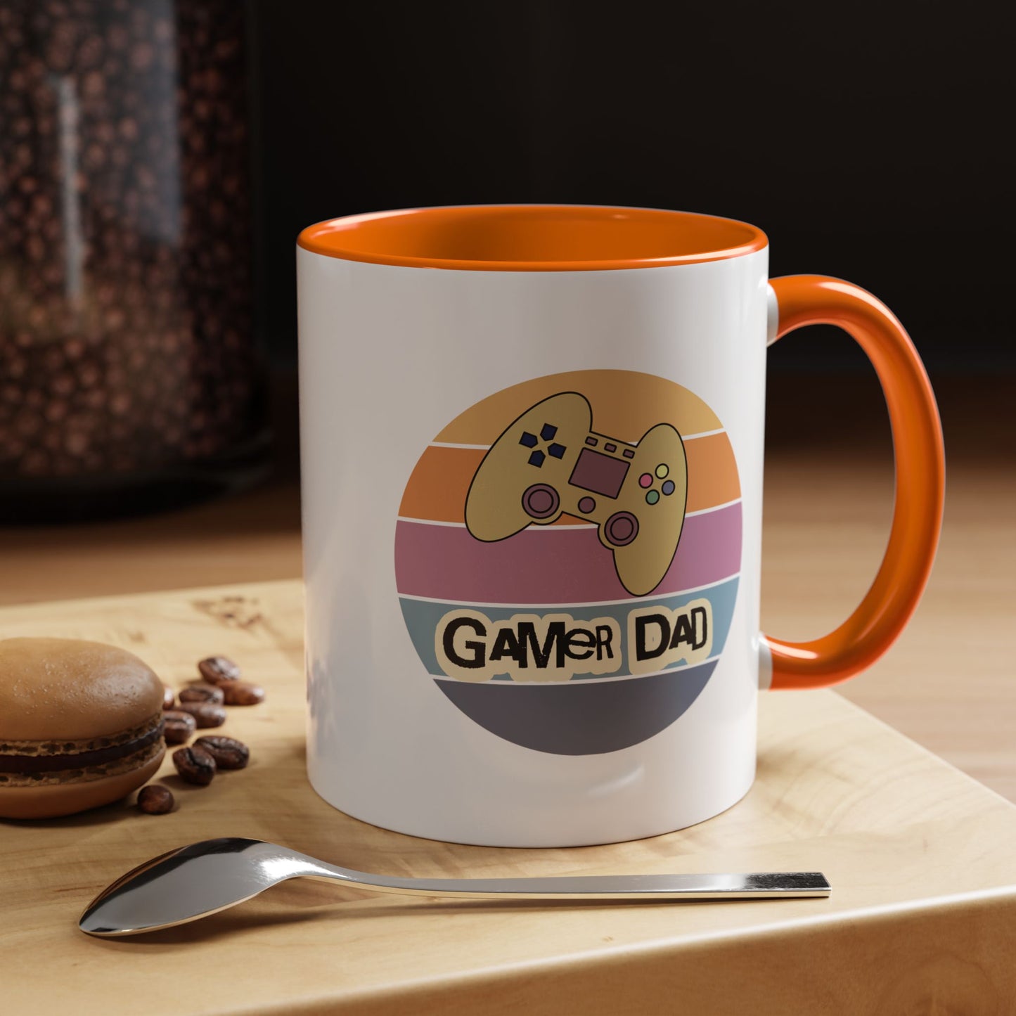 Gamer Dad Coffee Mug — Retro Controller Accent Mug (11/15 oz)