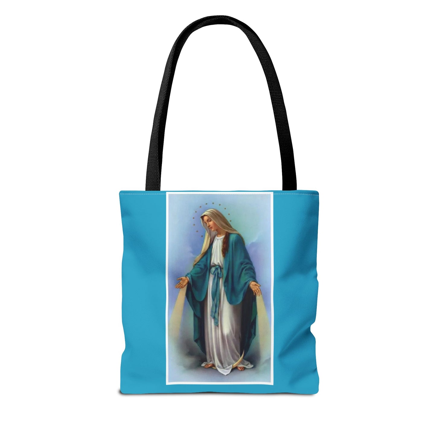 Virgin Mary Religious Tote Bag — Catholic Madonna AOP Shoulder Tote