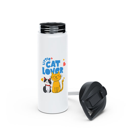 Little Cat Lover Stainless Steel Water Bottle — Cute Cartoon Cat Travel Bottle