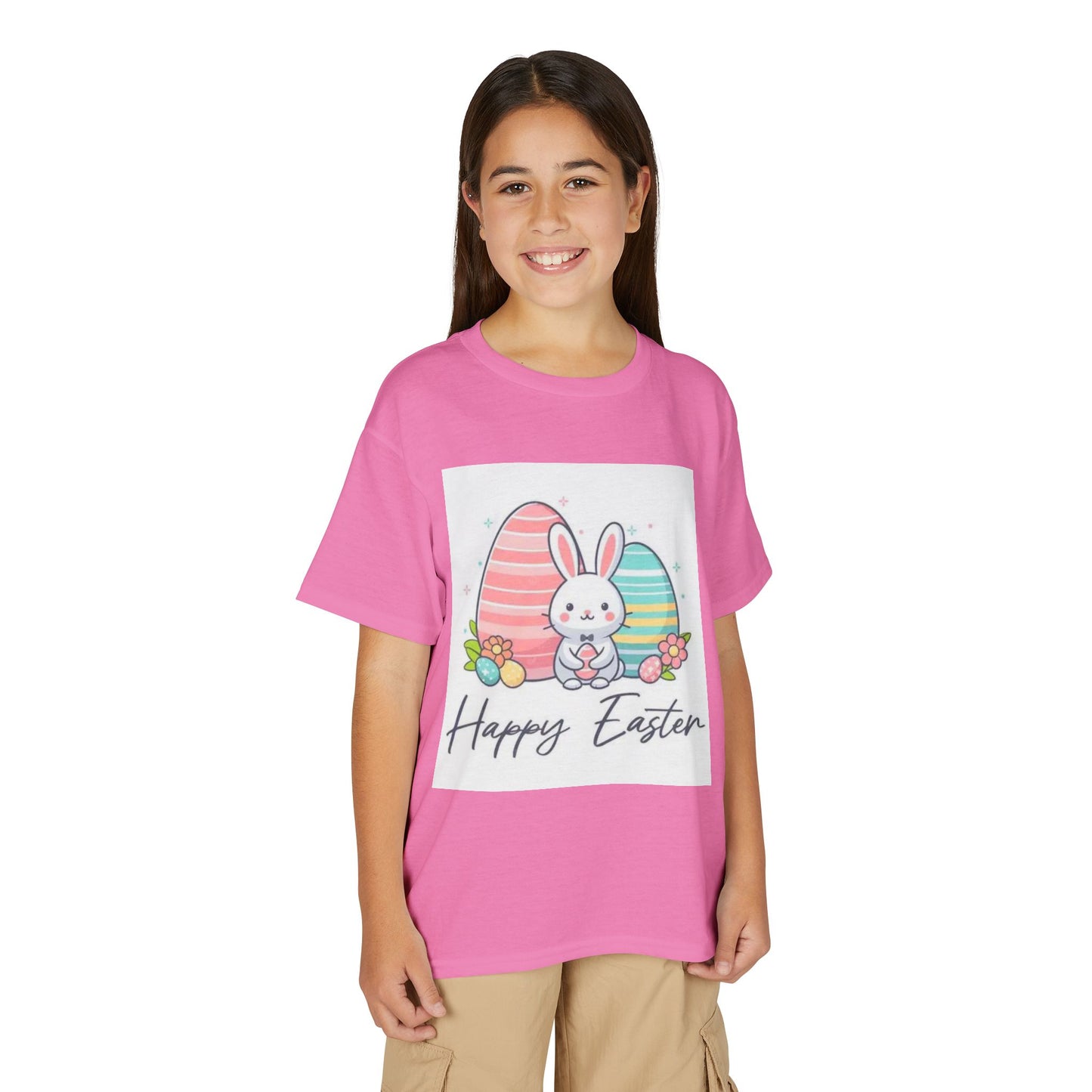 Youth Easter Bunny T-Shirt — "Happy Easter" Kids Graphic Tee