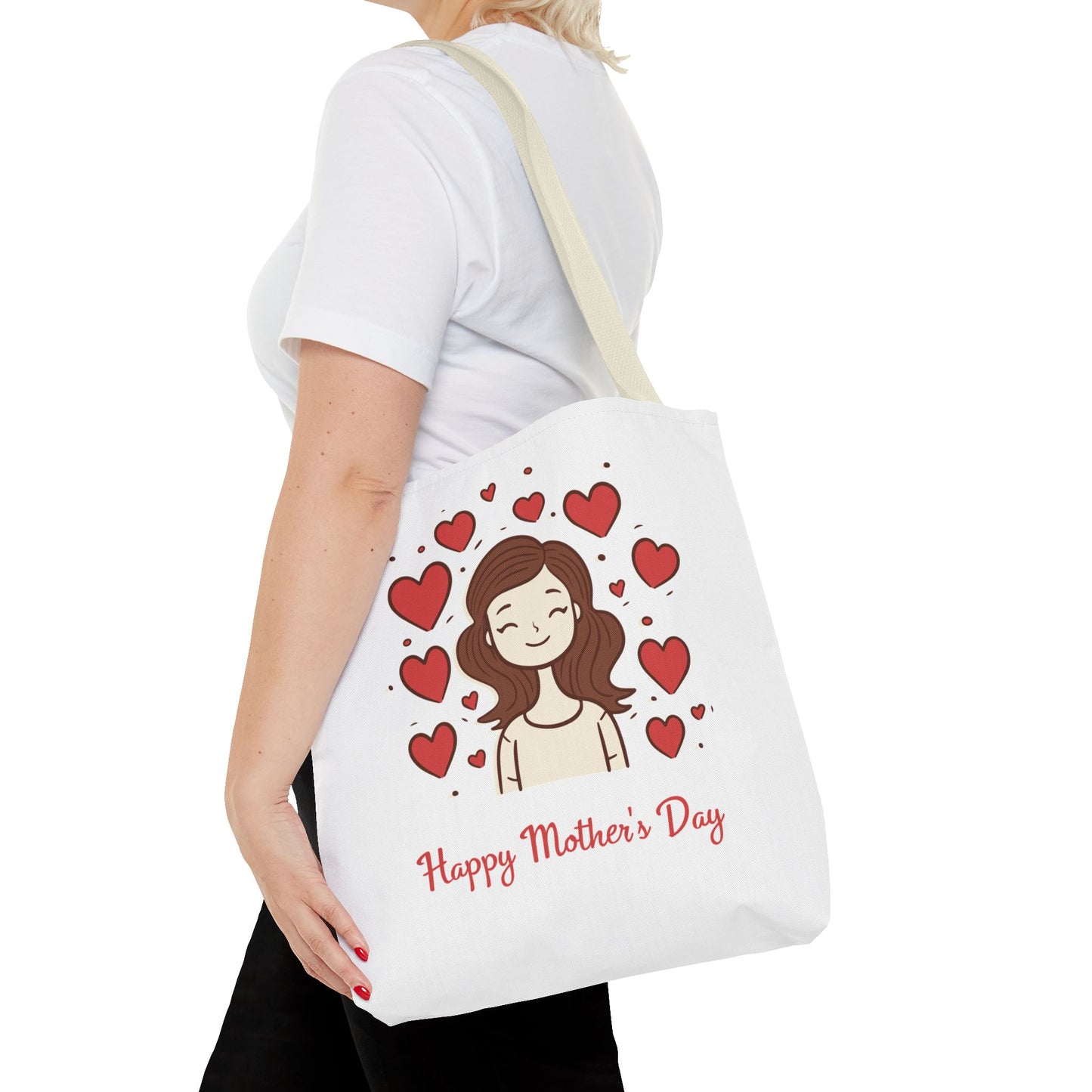 Mother's Day Hearts Tote Bag — Happy Mother's Day Gift Tote