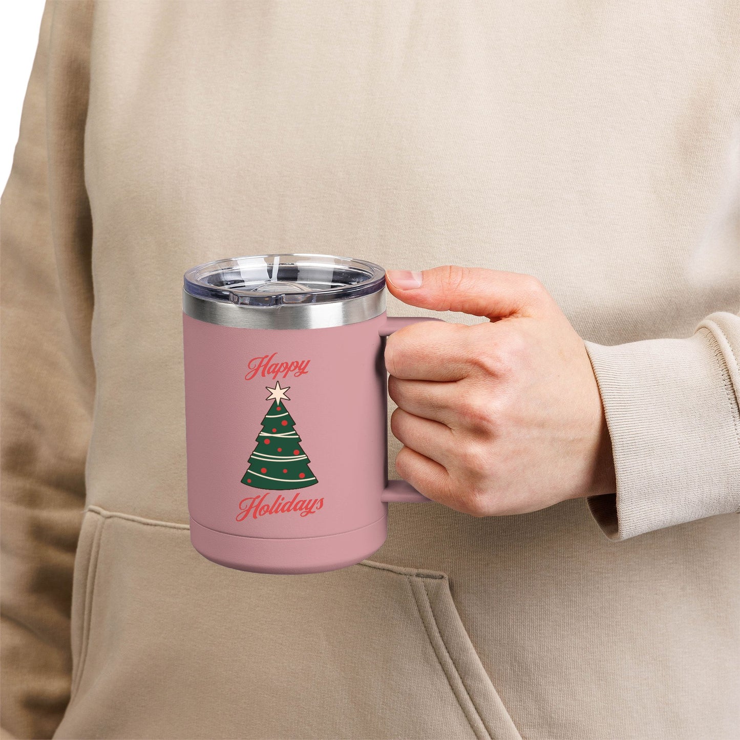 Christmas Coffee Mug Tumbler, 15oz