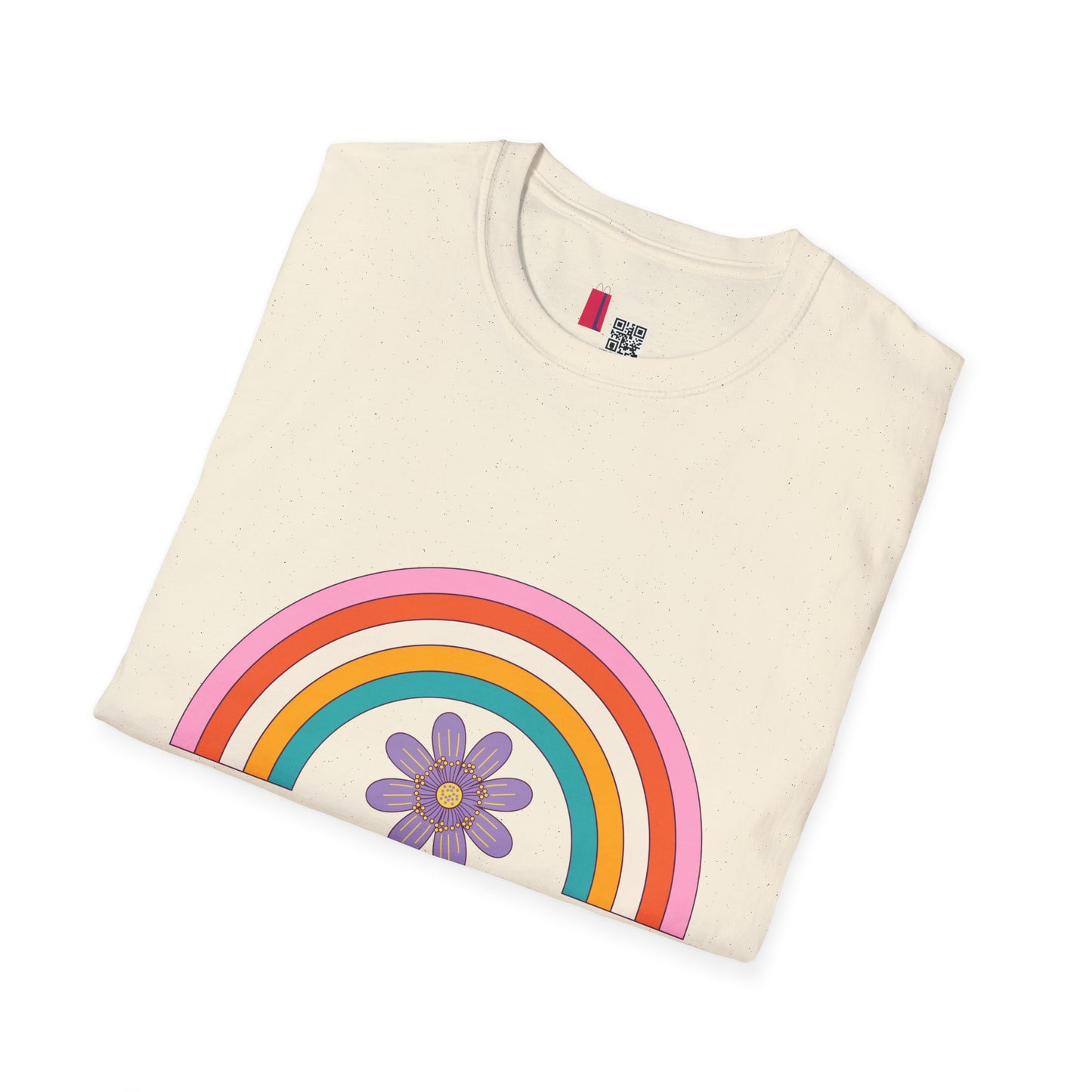 Sunshine Retro Rainbow T-Shirt — Vintage Flower Graphic Tee