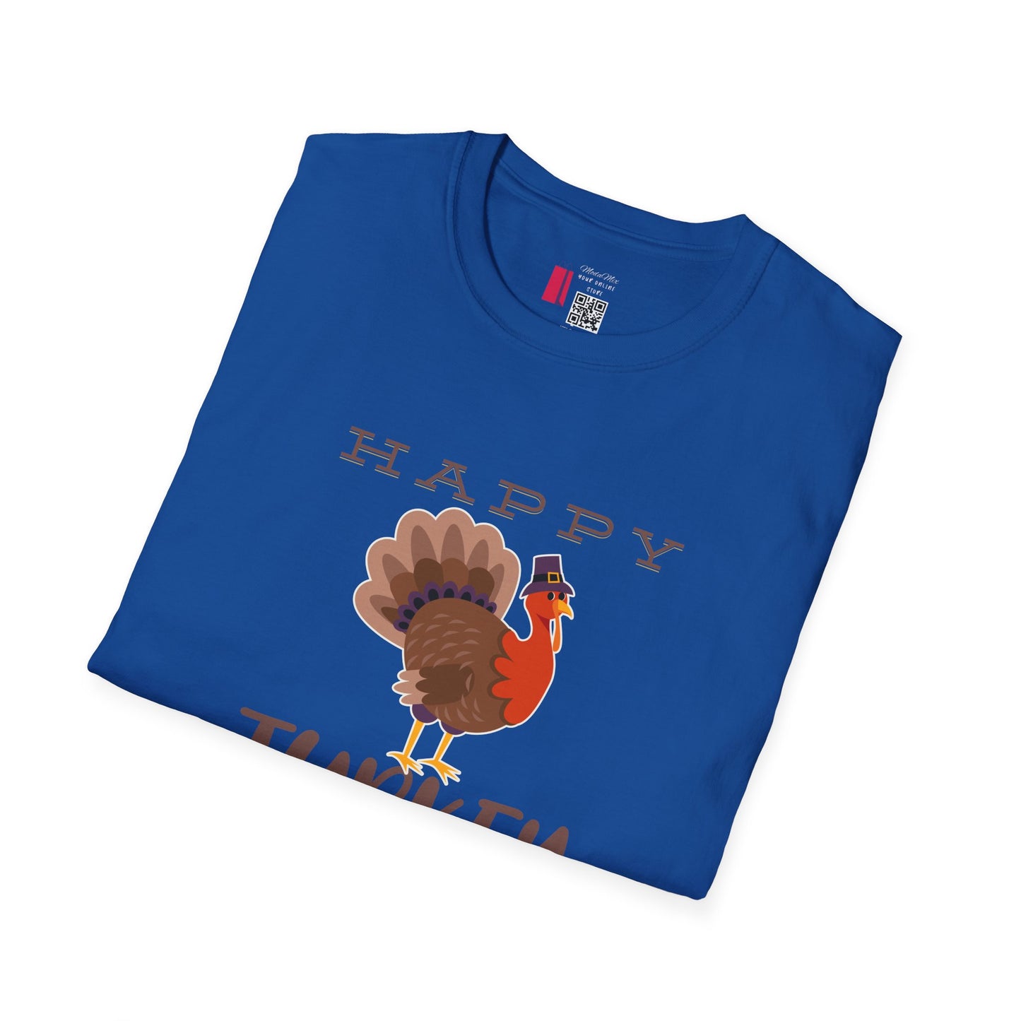 Thanksgiving Unisex Softstyle T-Shirt - Festive Fall Holiday Design