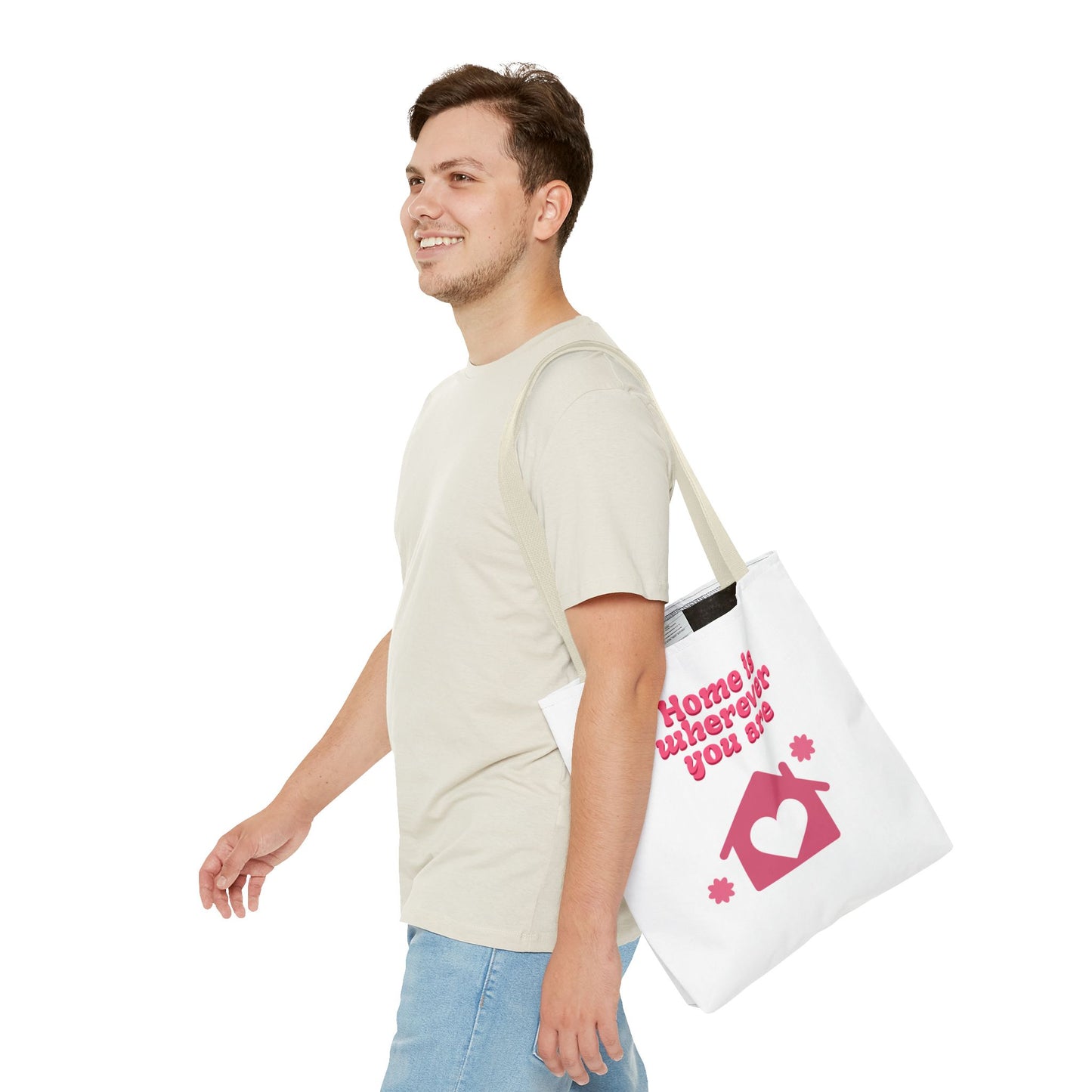 Valentine Love Tote Bag — Romantic Heart Print